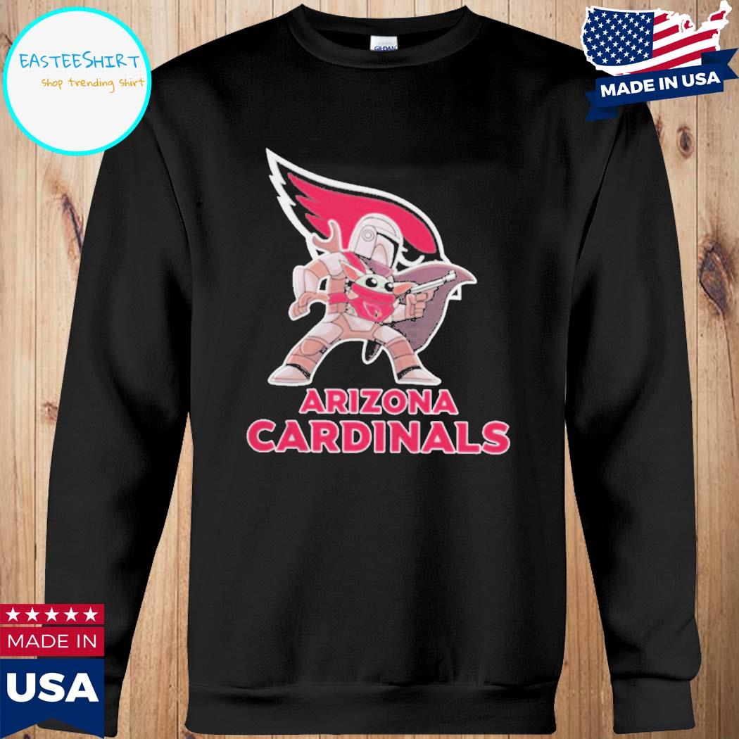 Baby Yoda hug Arizona Cardinals shirt, hoodie, sweater and v-neck t-shirt