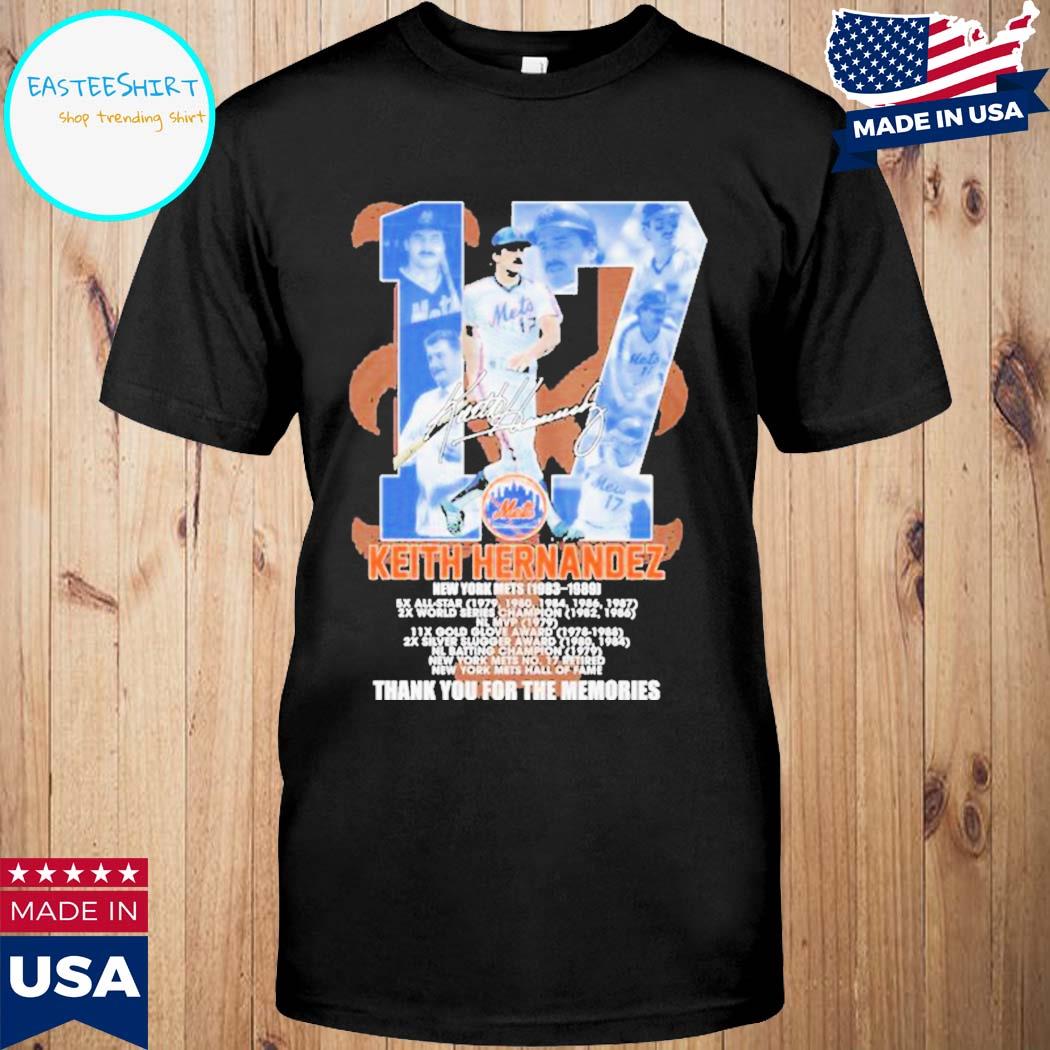Official 17 keith hernandez thank you for the memories signature T-shirt,  hoodie, tank top, sweater and long sleeve t-shirt