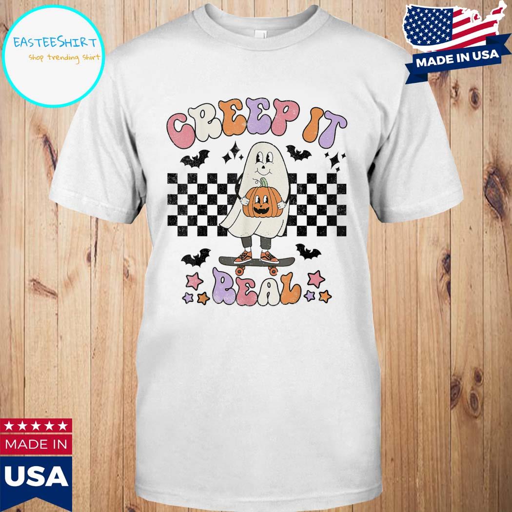 Official Creep it real halloween ghost T-shirt