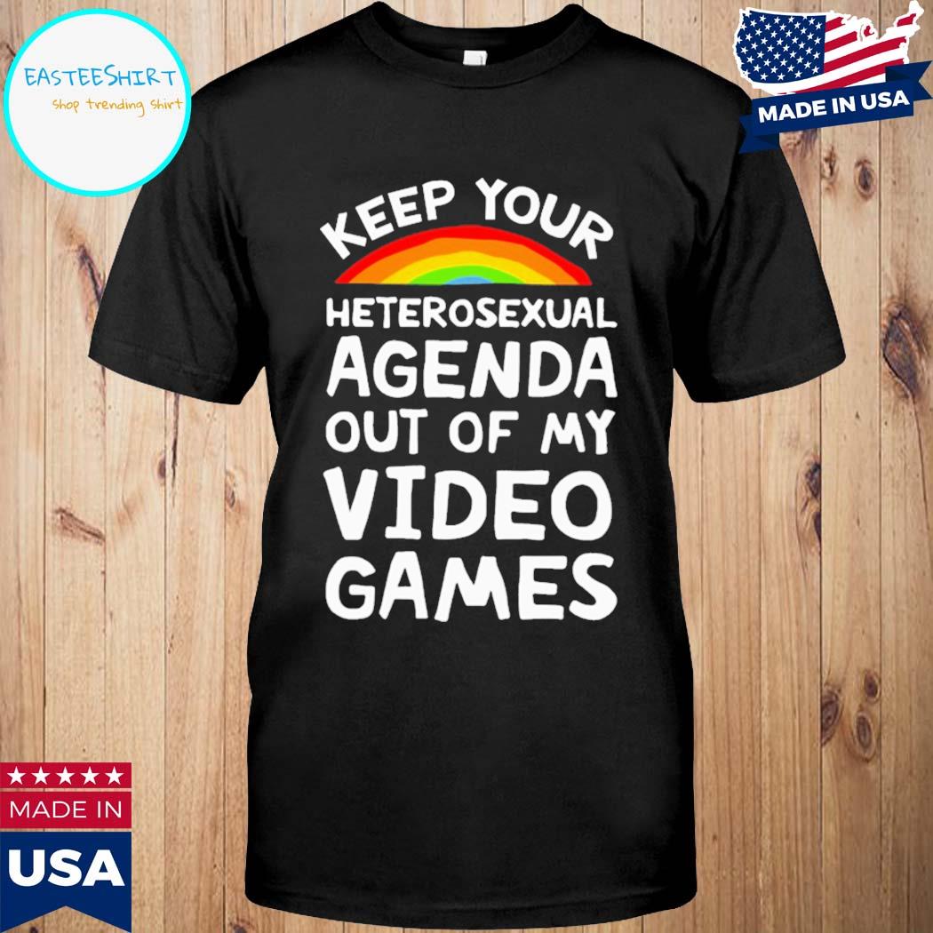 Official Keep your heterosexual agenda out of my video games T-shirt