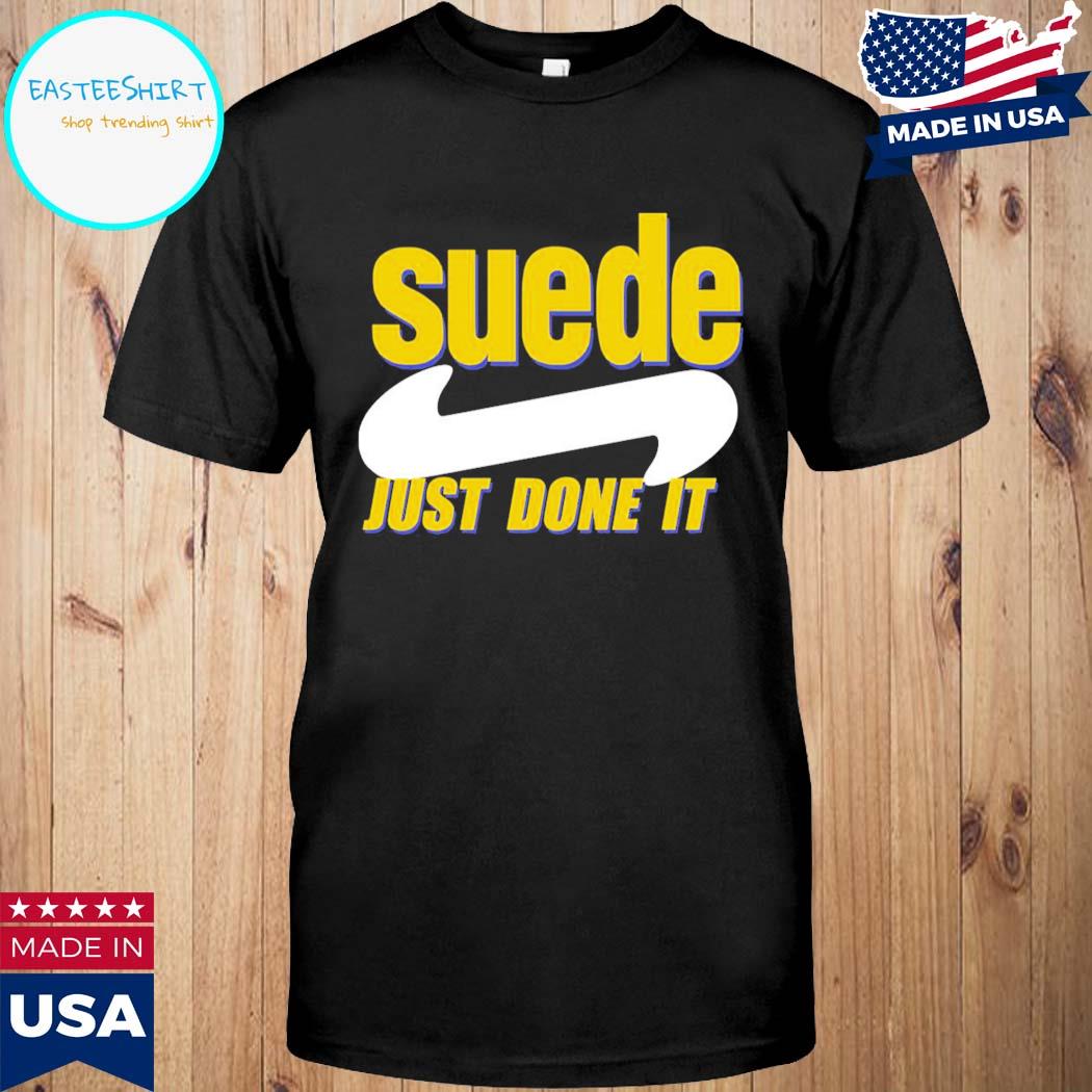 Official Nike logo inspired suede just done T-shirt