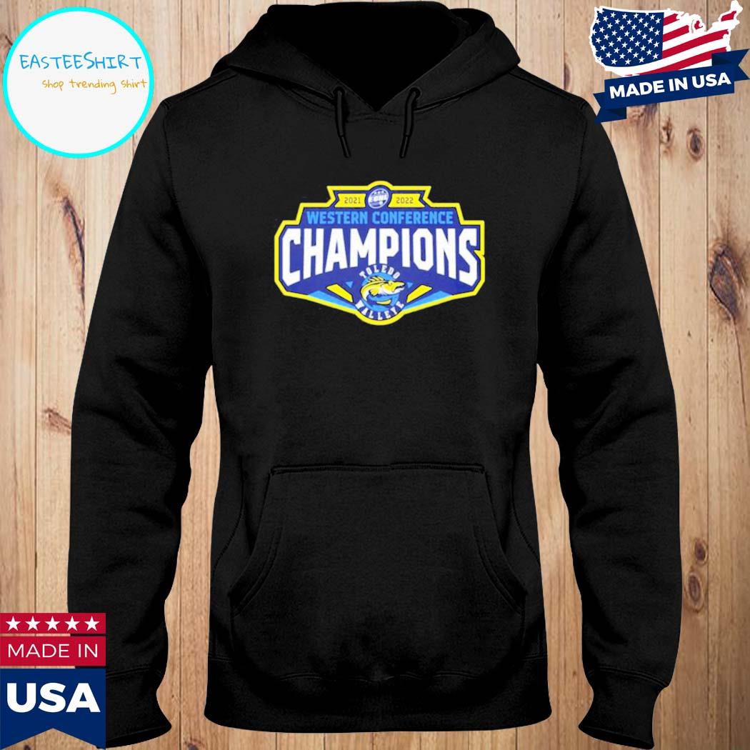 Official Toledo walleye 2022 western conference champs T-s Hoodie