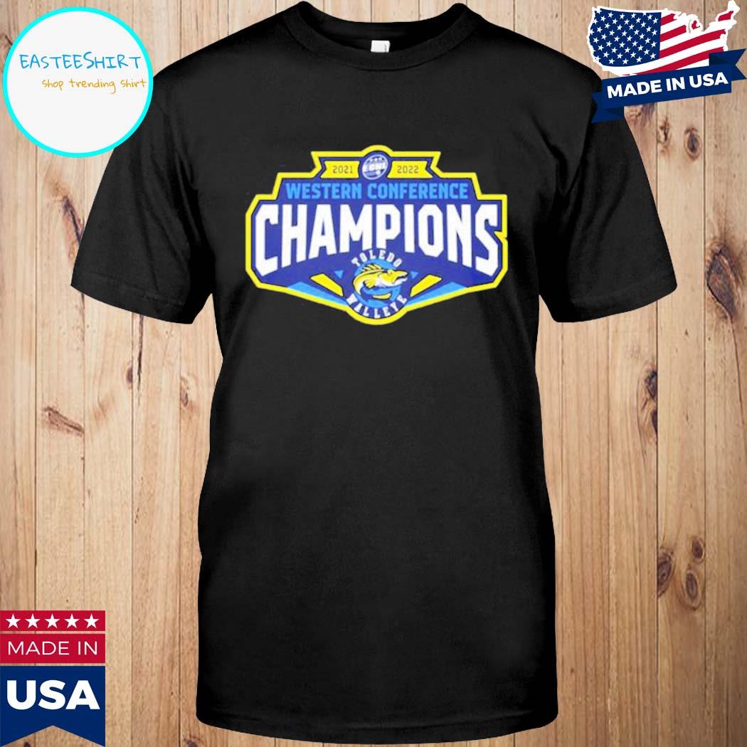 Official Toledo walleye 2022 western conference champs T-shirt