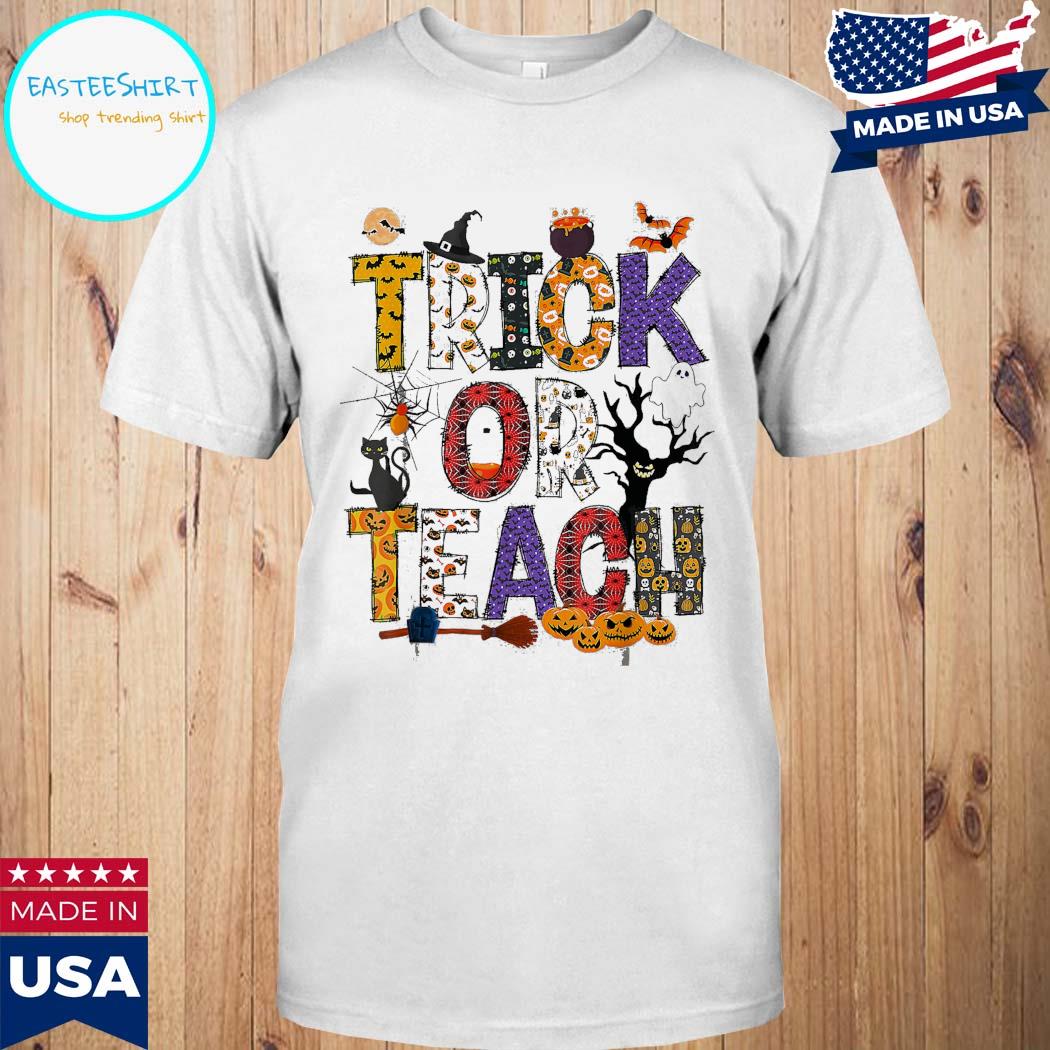 Official Trick or teach teach halloween T-shirt