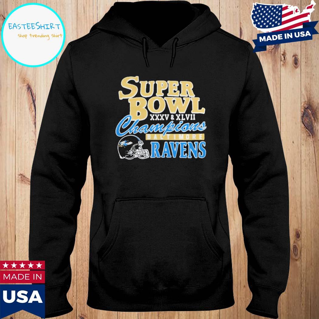 Official Baltimore ravens 2 time super bowl champions T-s Hoodie