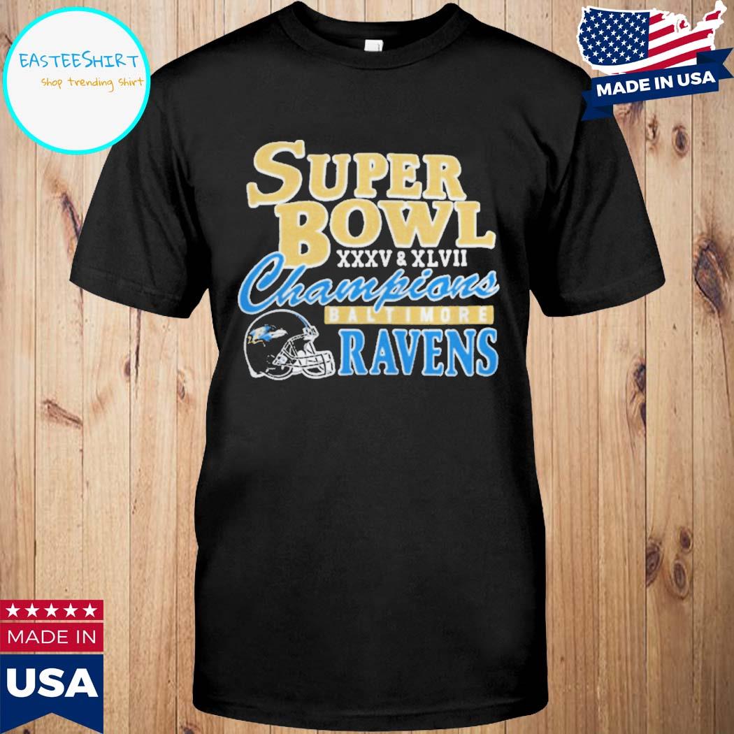 Official Baltimore ravens 2 time super bowl champions T-shirt