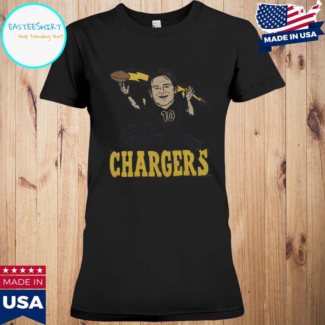 Official Los angeles chargers justin herbert art T-shirt, hoodie, tank top,  sweater and long sleeve t-shirt