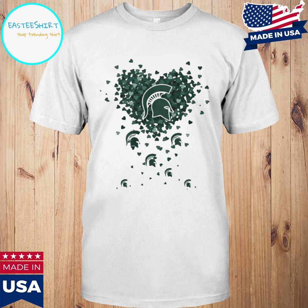 Official Hearts Michigan state spartan spartan strong T-shirts