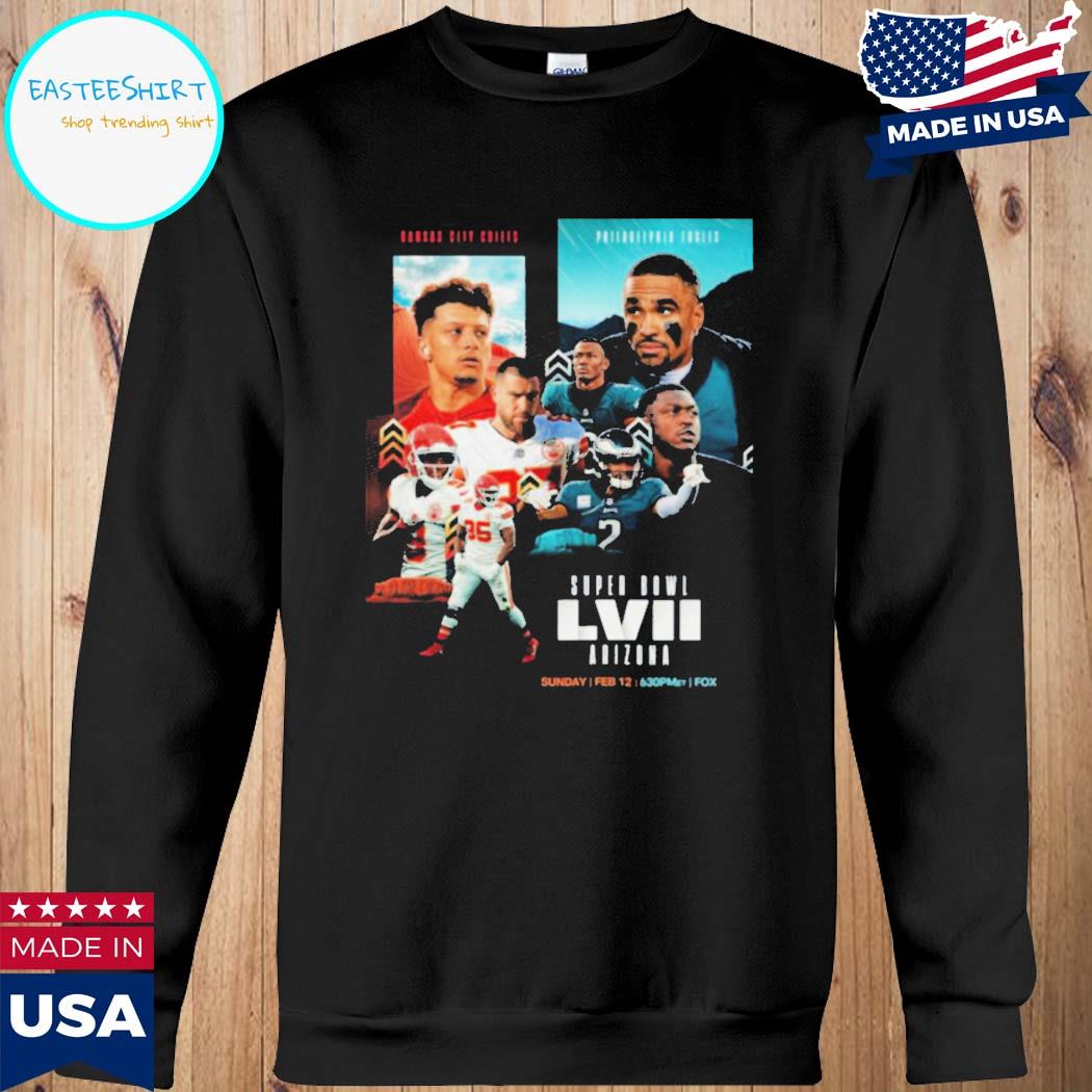 Philadelphia Eagles vs Kansas City Chiefs 2023 LVII Super Bowl Arizona shirt,  hoodie, sweater, long sleeve and tank top