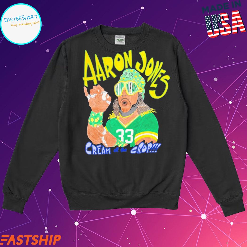 Official Aaron jones 33 cream of the crop shirt, hoodie, sweater, long  sleeve and tank top