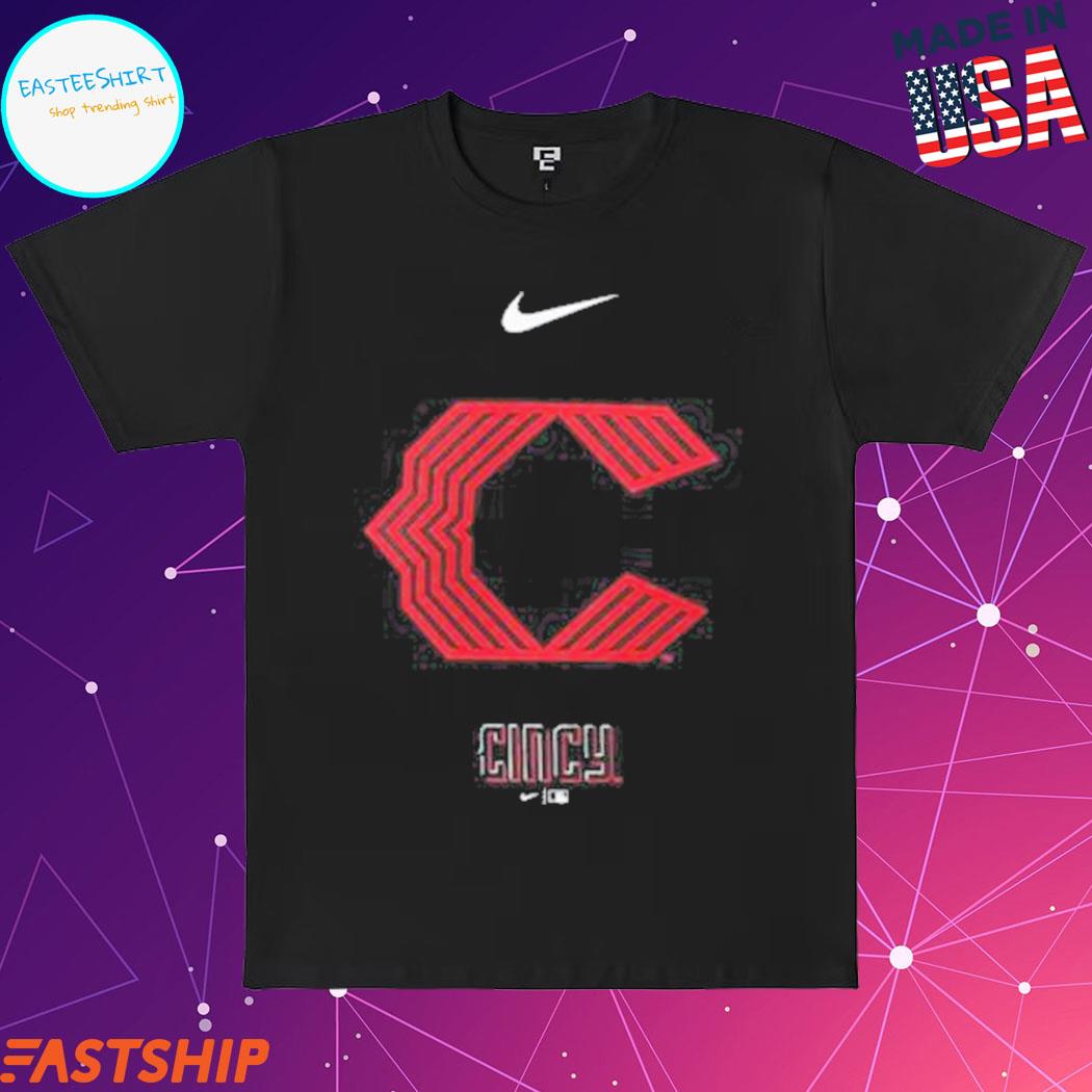 Men's Nike Black Cincinnati Reds 2023 City Connect Large Logo T-Shirt Size: Small