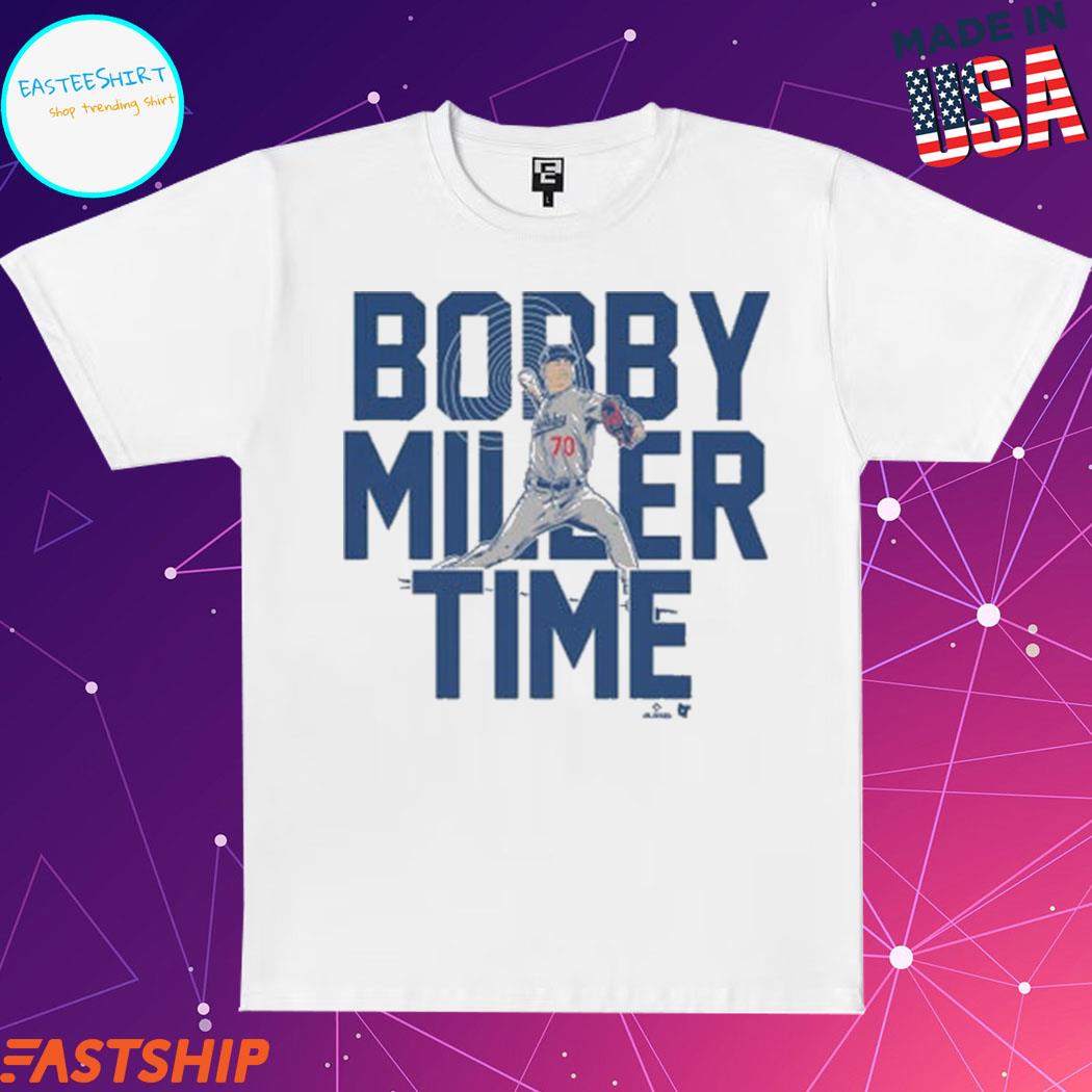 SALE!!! Bobby Miller #70 Los Angeles Dodgers Name & Number T-Shirt S_5XL