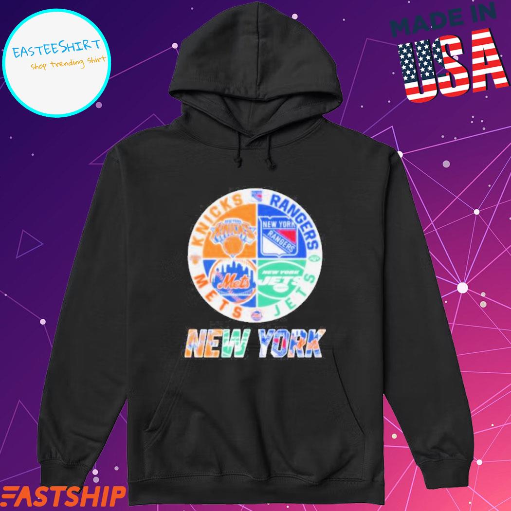 New York Knicks New York Rangers New York Jets New York Mets New York City  2023 logo shirt, hoodie, longsleeve, sweatshirt, v-neck tee