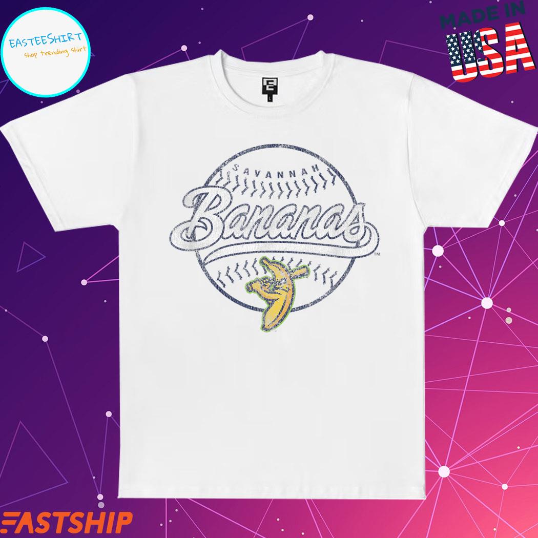  Savannah Bananas Officially Licensed Vintage Baseball White T- Shirt : Sports & Outdoors