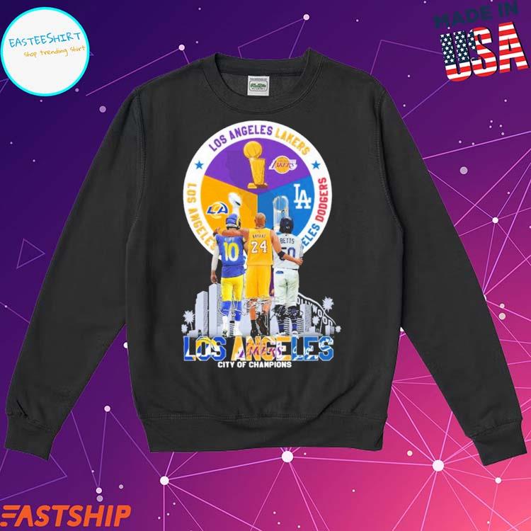 LA Champions Shirt Unisex Large Black Lakers Dodgers 2020
