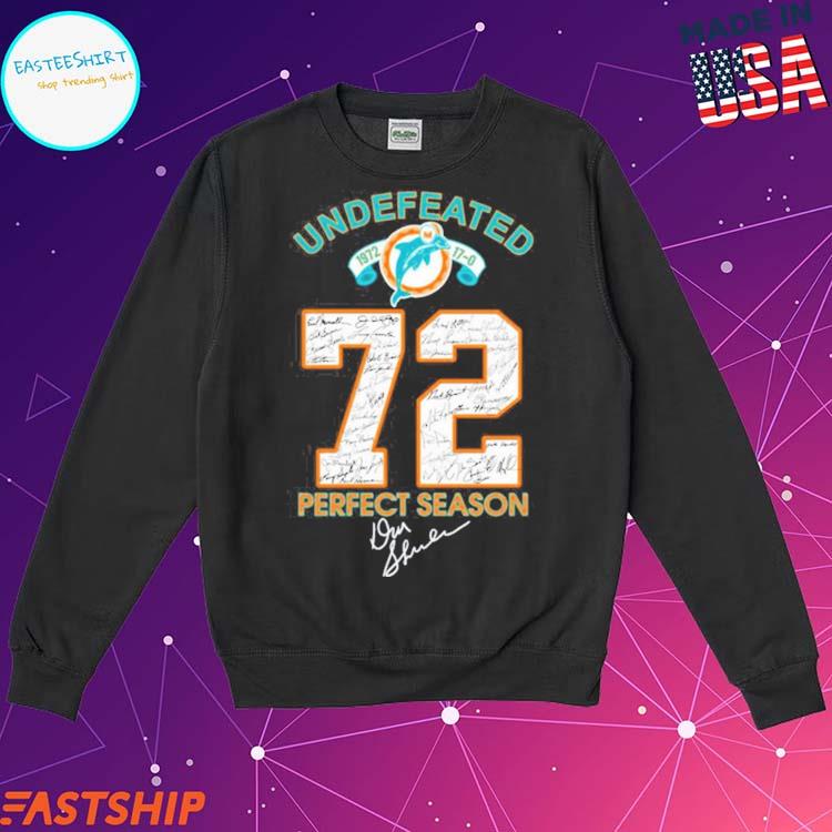 2023 Miami Dolphins Undefeated 72 Perfect Season Signatures Shirt