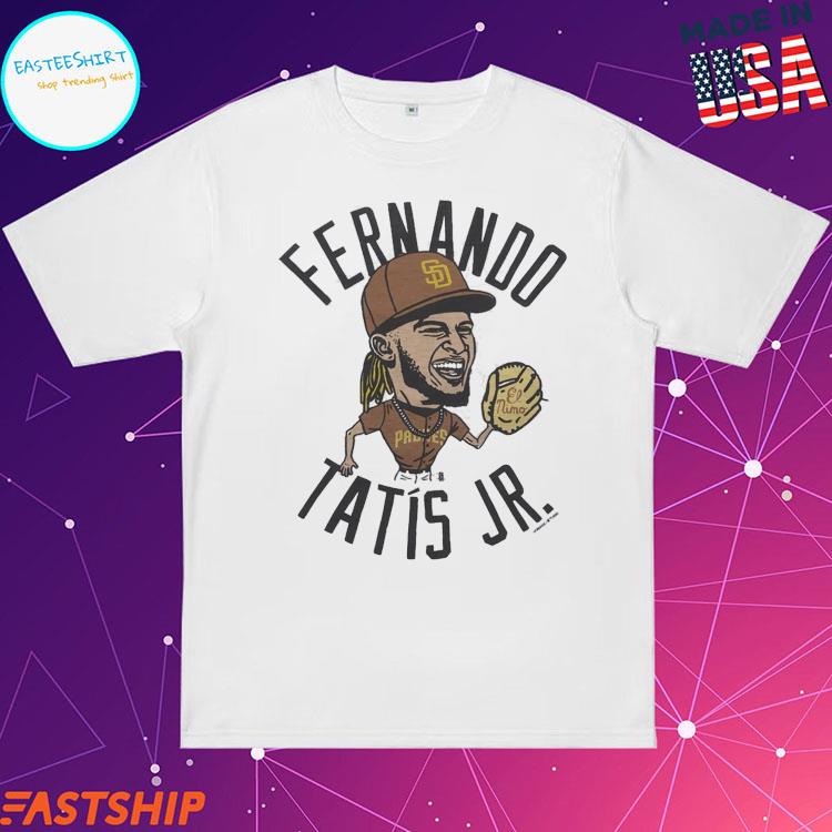 Padres Fernando Tatis Jr T-Shirt from Homage. | Ash | Vintage Apparel from Homage.