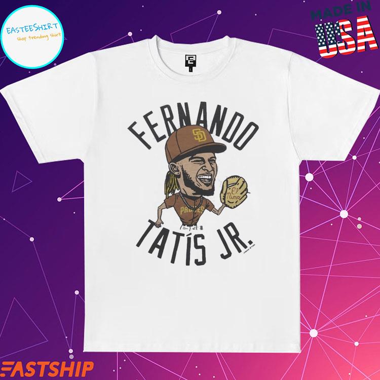 Padres Fernando Tatis Jr T-Shirt from Homage. | Ash | Vintage Apparel from Homage.