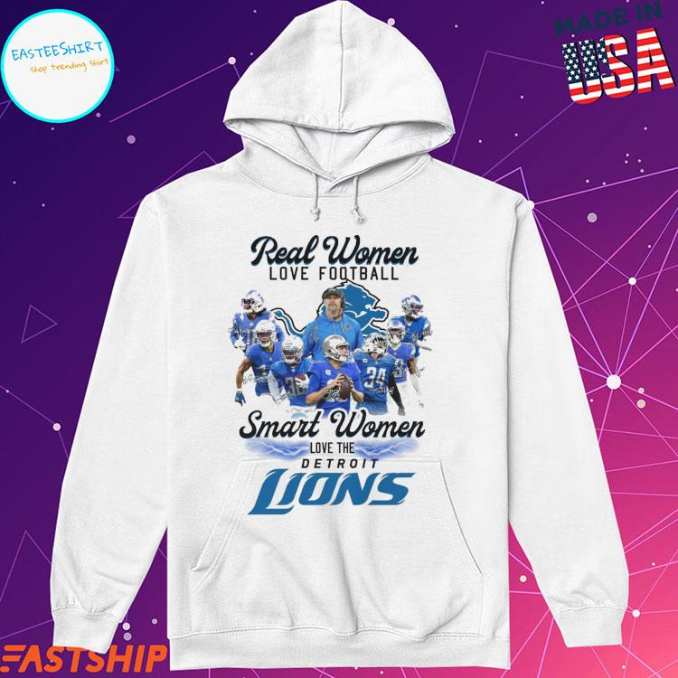 Official real women love football smart women love the Detroit Lions  signatures shirt, hoodie, sweater, long sleeve and tank top