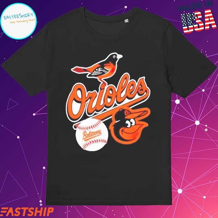 Baltimore Baseball Script Gray Orioles T-Shirt