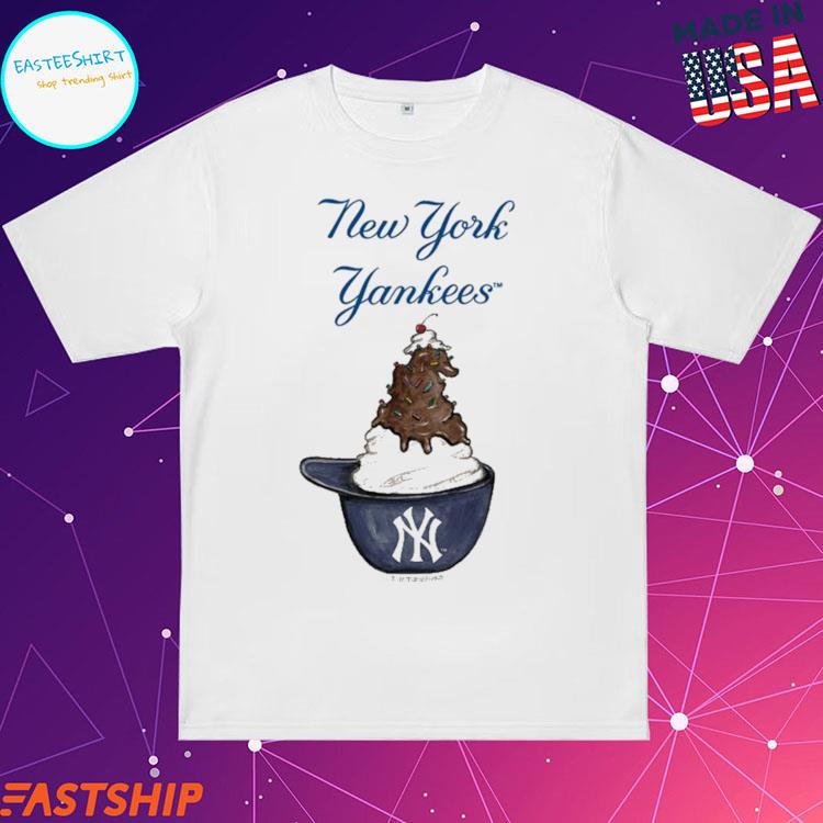 New York Yankees Sundae Helmet Tee Shirt 5T / White