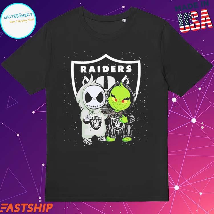 Official las Vegas Raiders Jack Skellington And Grinch T-Shirts, hoodie,  tank top, sweater and long sleeve t-shirt