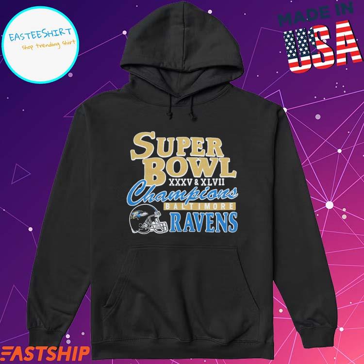 Baltimore Ravens 2 Time Super Bowl Champions shirt, hoodie, sweater, long  sleeve and tank top