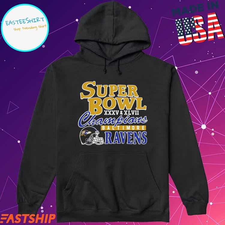 Official Super bowl xxxv champions baltimore ravens T-shirt, hoodie, tank  top, sweater and long sleeve t-shirt