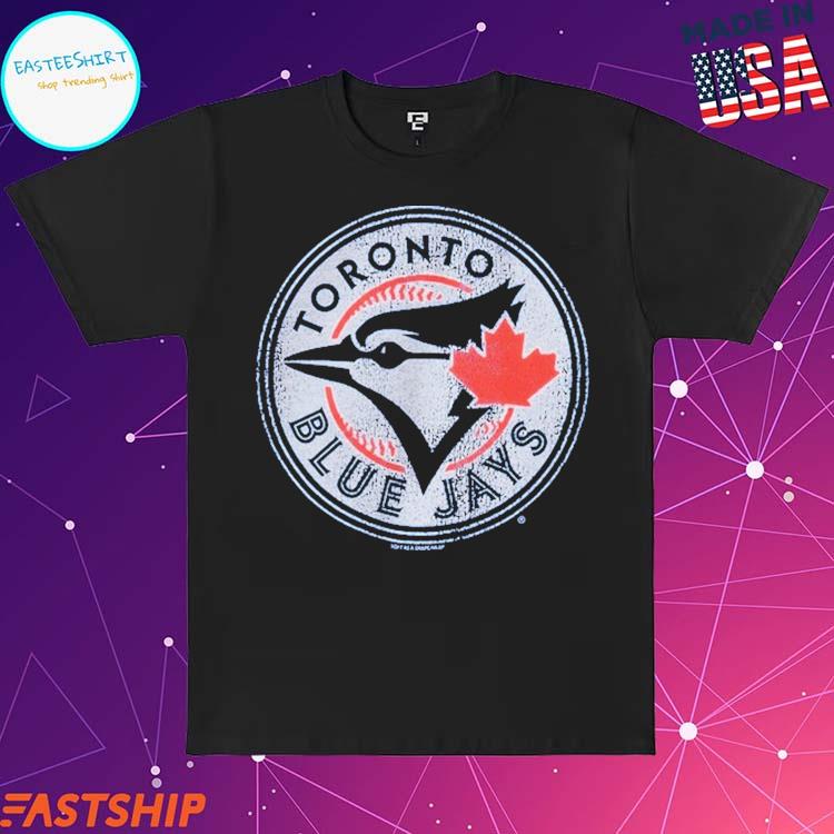Official youth Toronto Blue Jays Blue Distressed Logo T-Shirts