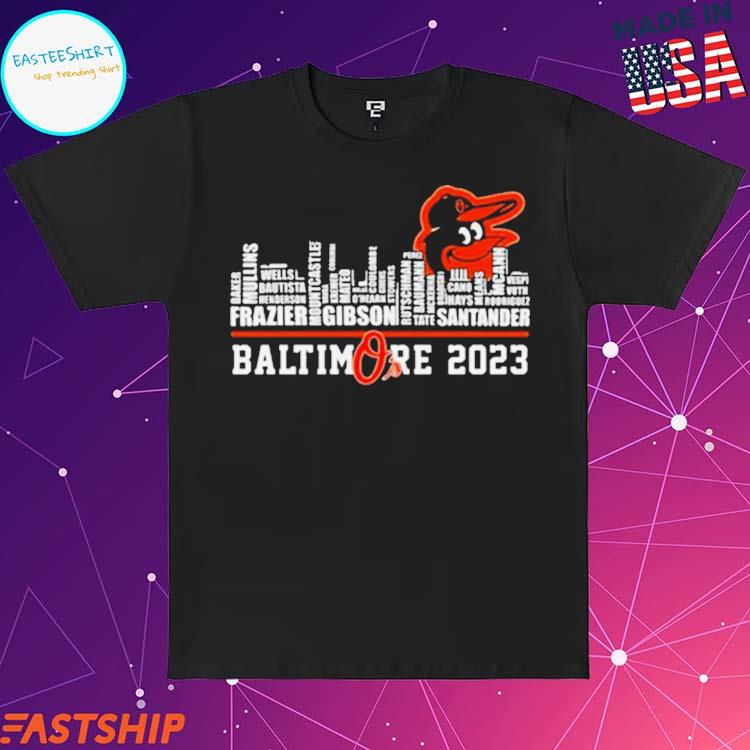 Official baltimore Orioles O's 2023 Skyline Players Name T-Shirts, hoodie,  tank top, sweater and long sleeve t-shirt