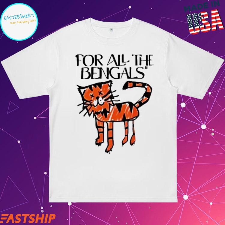 For all the bengals tiger art design t-shirt, hoodie, sweater, long sleeve  and tank top