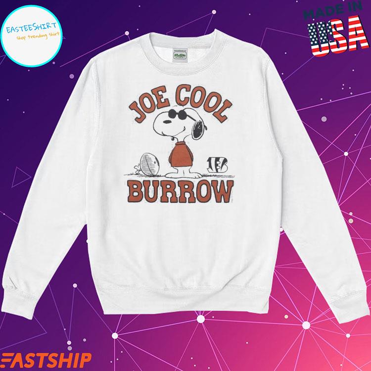 Original Peanuts X Bengals Joe Cool Burrow T-shirt,Sweater, Hoodie, And  Long Sleeved, Ladies, Tank Top