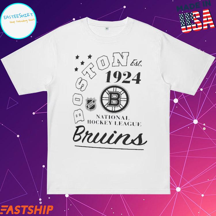 Men's Starter White Boston Bruins Arch City Theme Graphic Long Sleeve T-Shirt Size: Small