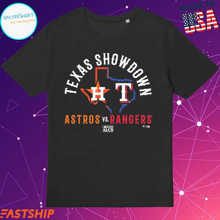 Official houston Astros vs. Texas Rangers 2023 ALCS Matchup Texas Showdown  T-Shirts, hoodie, tank top, sweater and long sleeve t-shirt