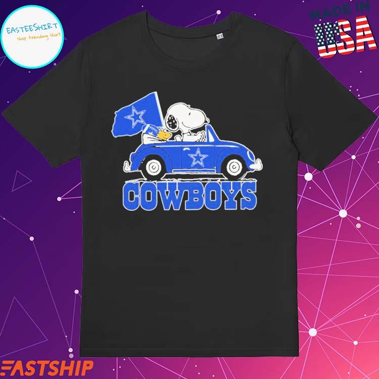 Snoopy And Woodstock Driving Car Dallas Cowboys Shirt