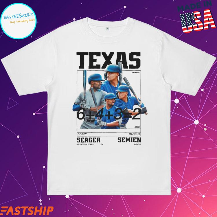 MLB JAM TEXAS RANGERS T SHIRT SEMIEN AND SEAGER SHIRT