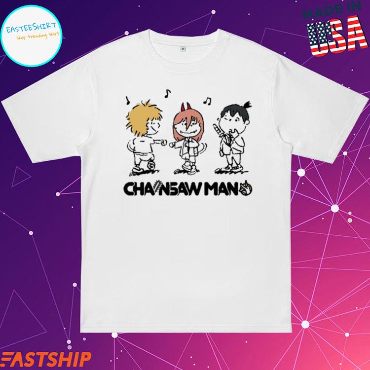 Official chainsaw Man X Peanuts Illustration T-Shirts