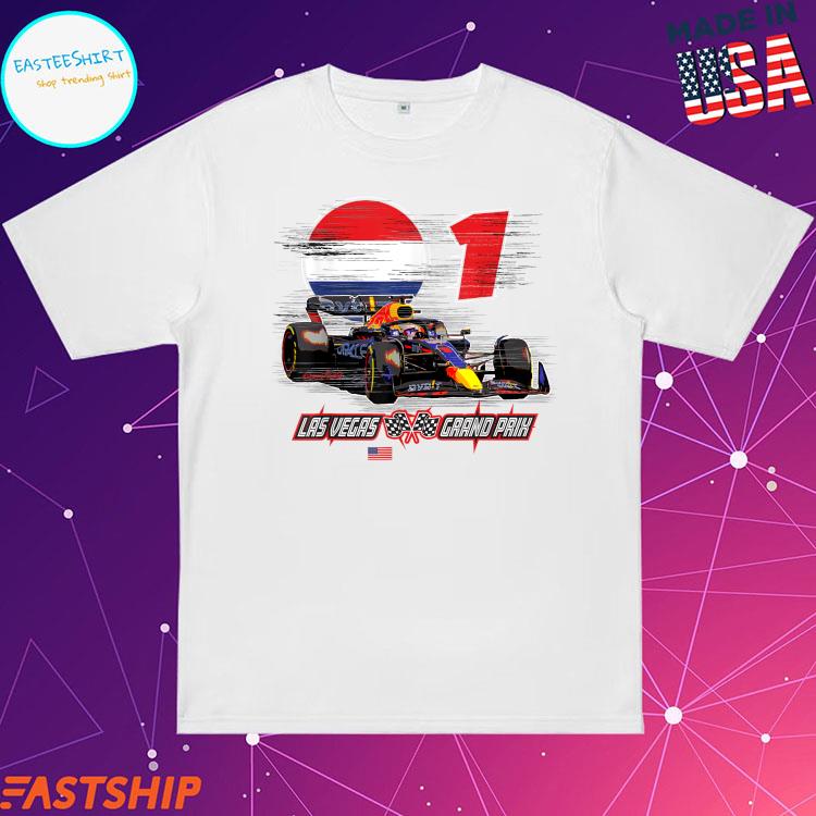 Official formula Racing Car Circuit USA Flag Las Vegas Team Max 1 T-Shirts