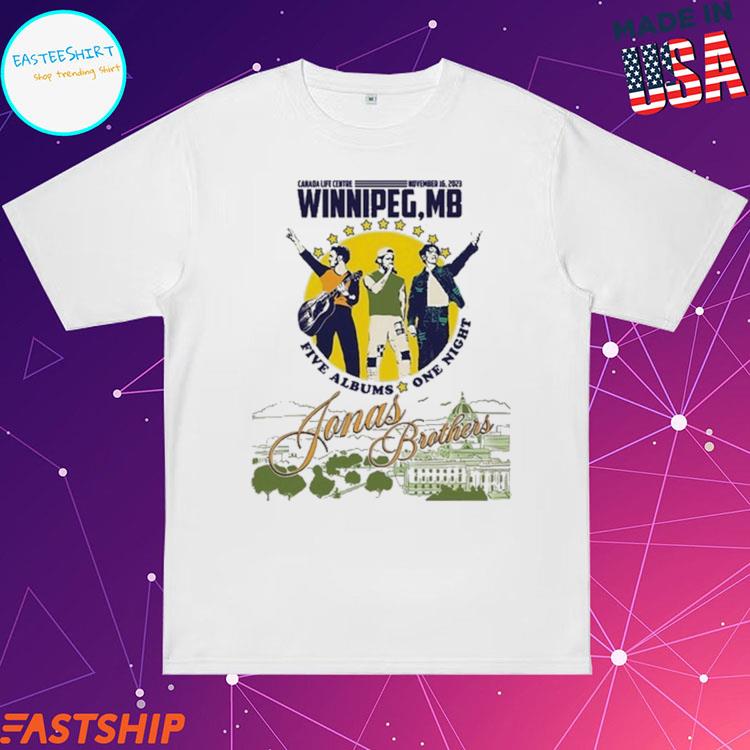 Official jonas Brothers Tour 2023 Winnipeg, MB T-shirts