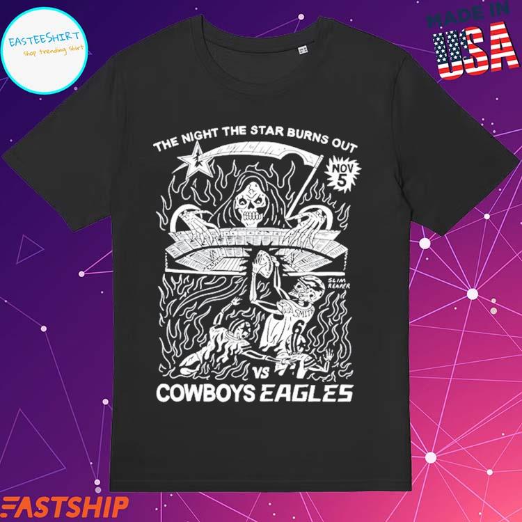 Stream Grim Reaper The Night The Star Burns Out Cowboys Eagles T-Shirt by  goduckoo