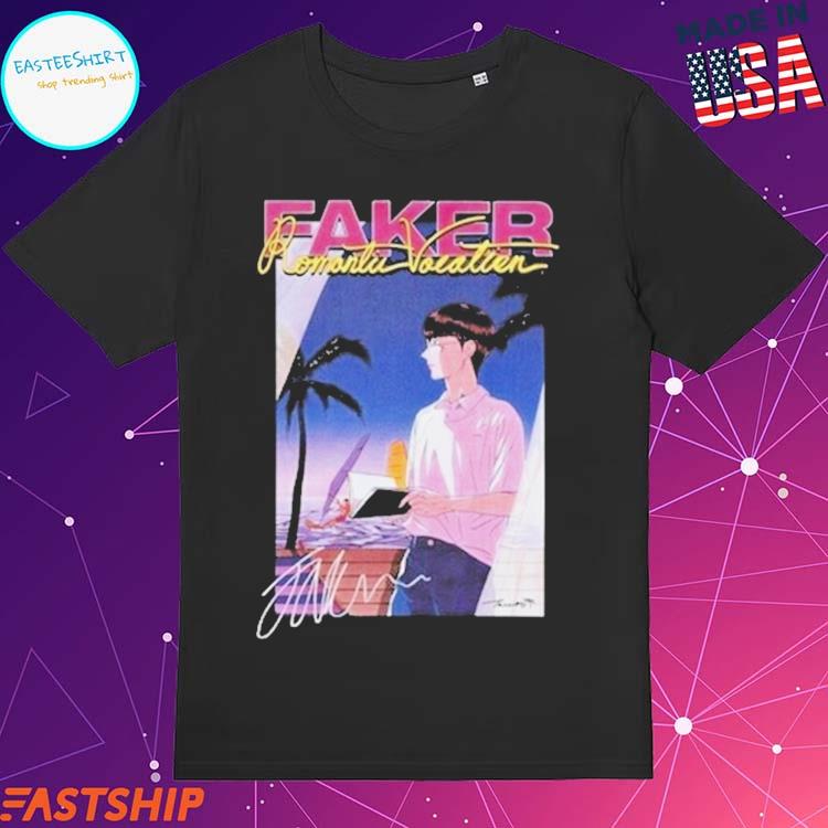 Official t1 Faker Romantic Vacation Signature T-Shirts