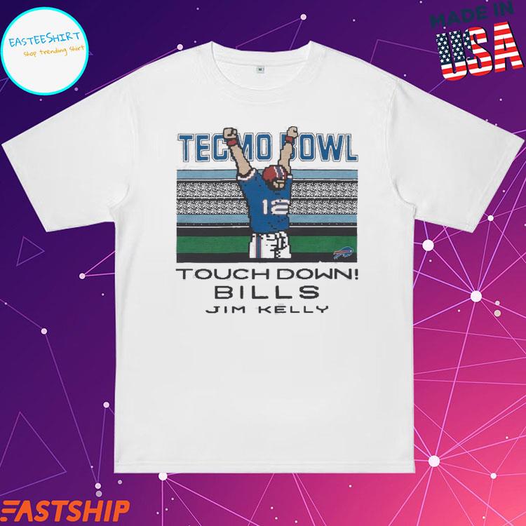 Official tecmo Bowl Touch Down Bills Jim Kelly T-Shirts
