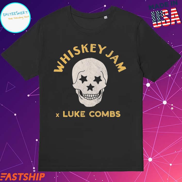 Official whiskey Jam Skull X Luke Combs T-shirts