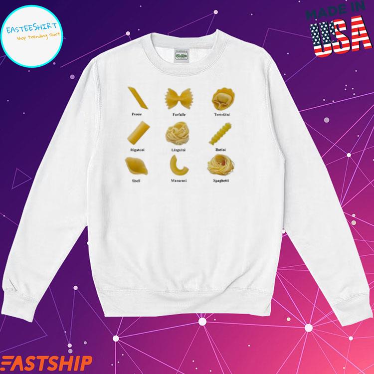 Official Shapes Of Pasta Tshirts, hoodie, tank top, sweater and long sleeve tshirt