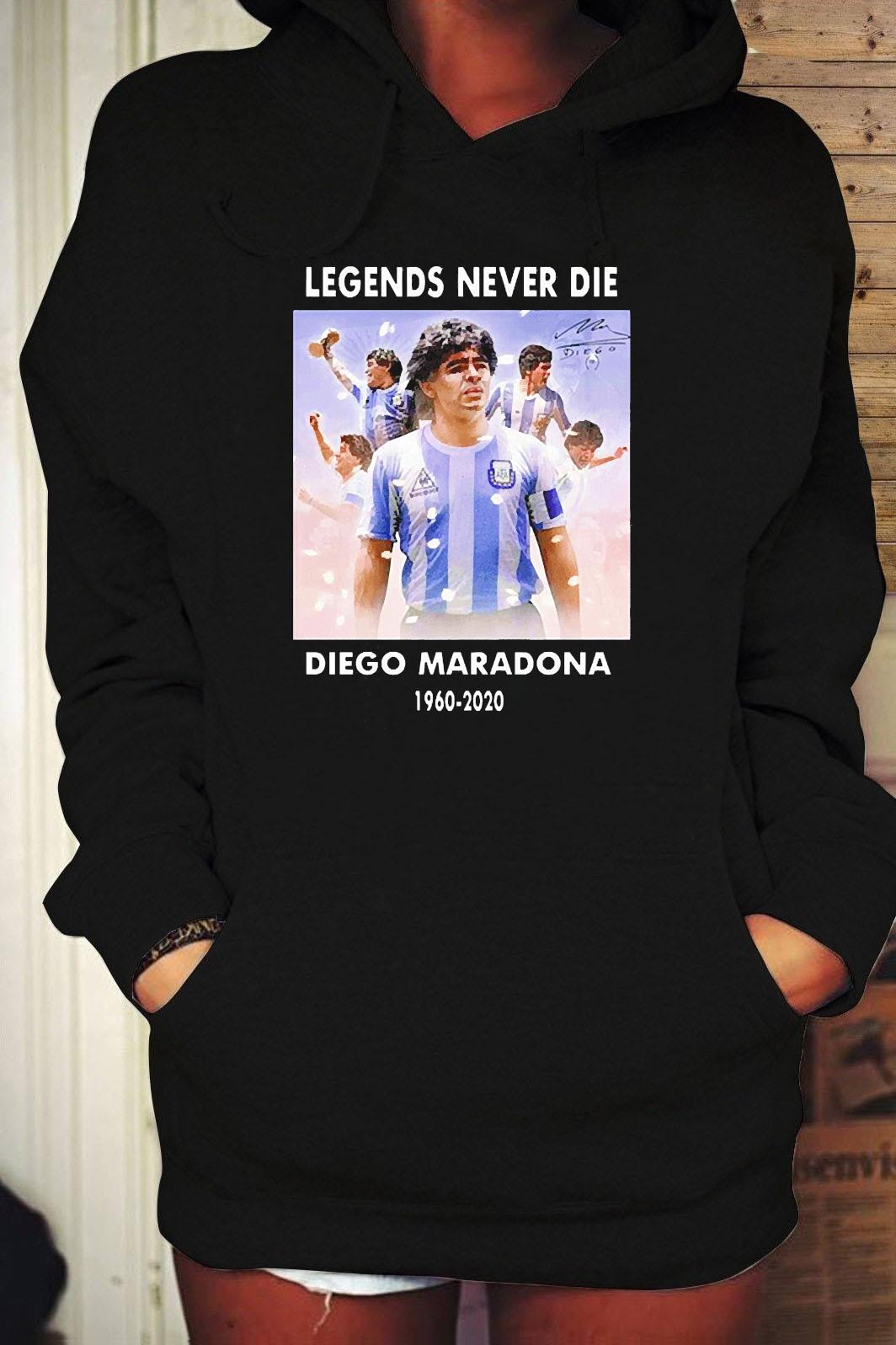 Official Soccer Diego Maradona Argentina Football Legend Never Die Rest In  Peace Shirt, hoodie, sweater, long sleeve and tank top