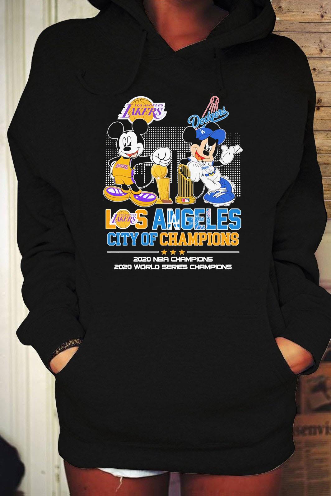 Mickey mouse Los Angeles Dodgers Champions 2020 world series shirt
