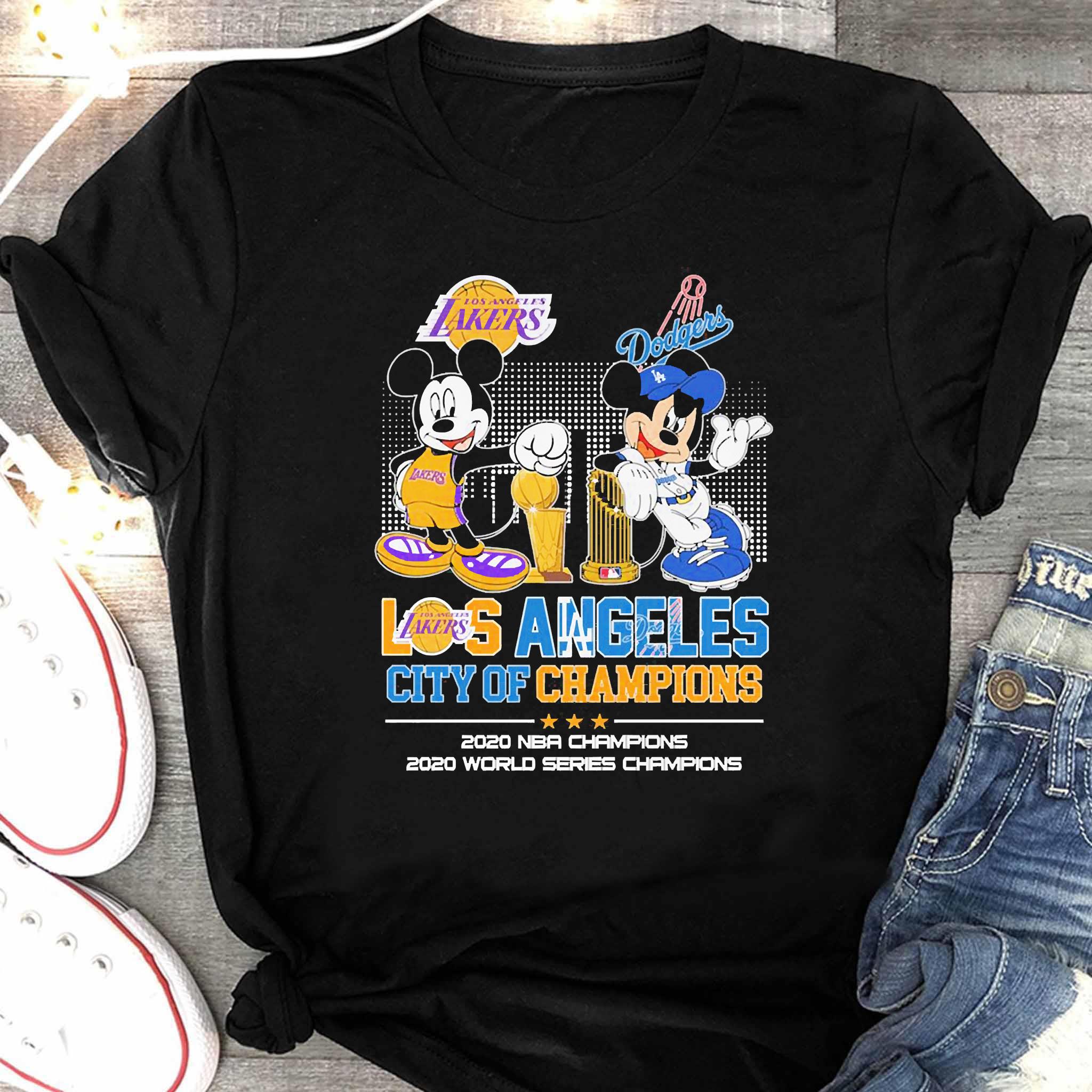 Official Mickey Mouse Los Angeles Lakers and Dodgers 2020 Champions shirt,  hoodie, sweater, long sleeve and tank top