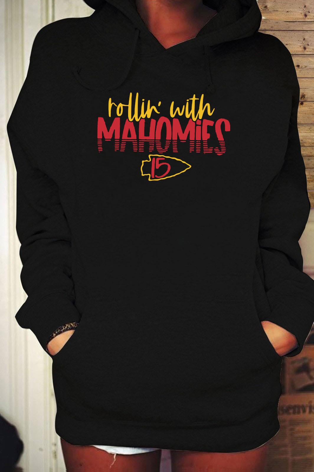 Official rollin with mahomies Kansas city Chiefs T-shirt, hoodie