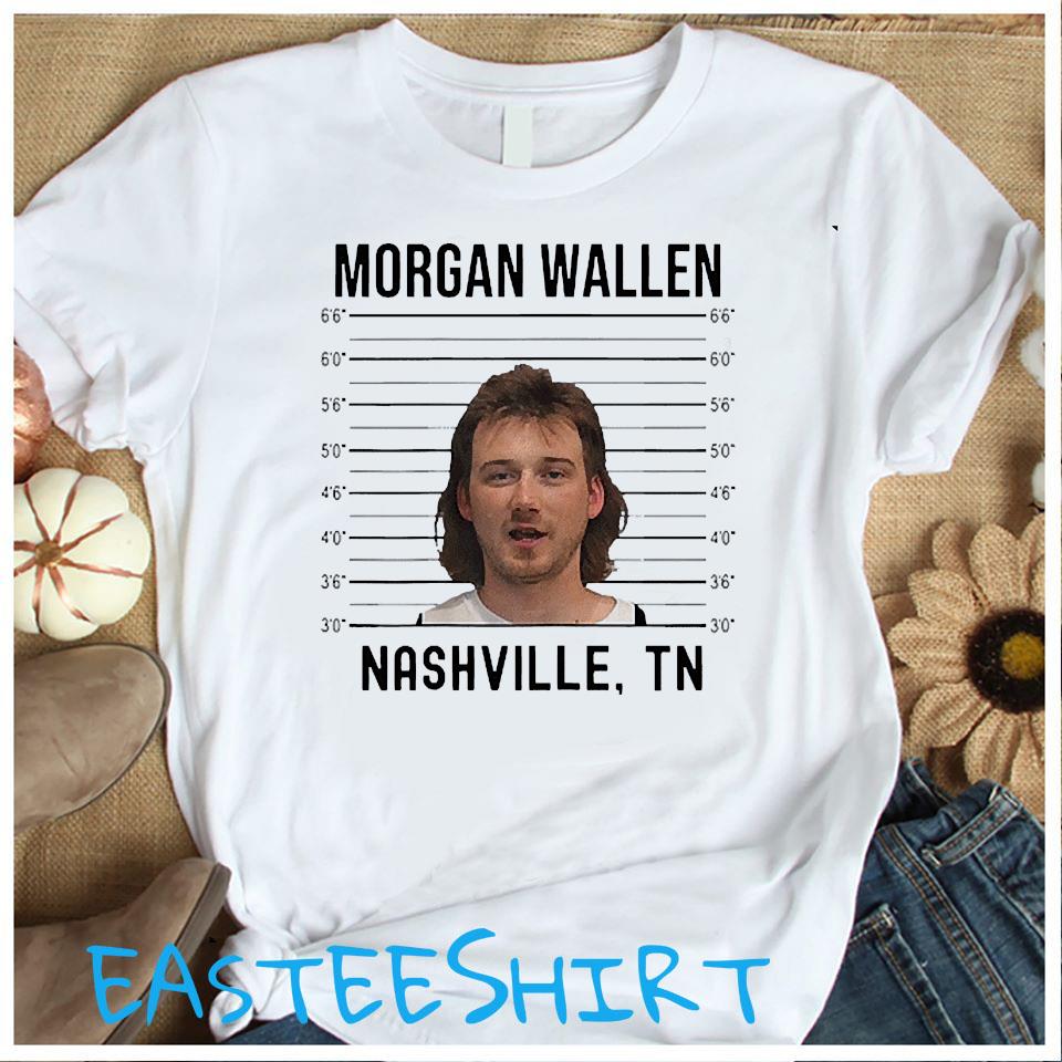 Morgan Wallen, Morgan Wallen Mugshot Country Music Combs T Shirt Size S-3XL