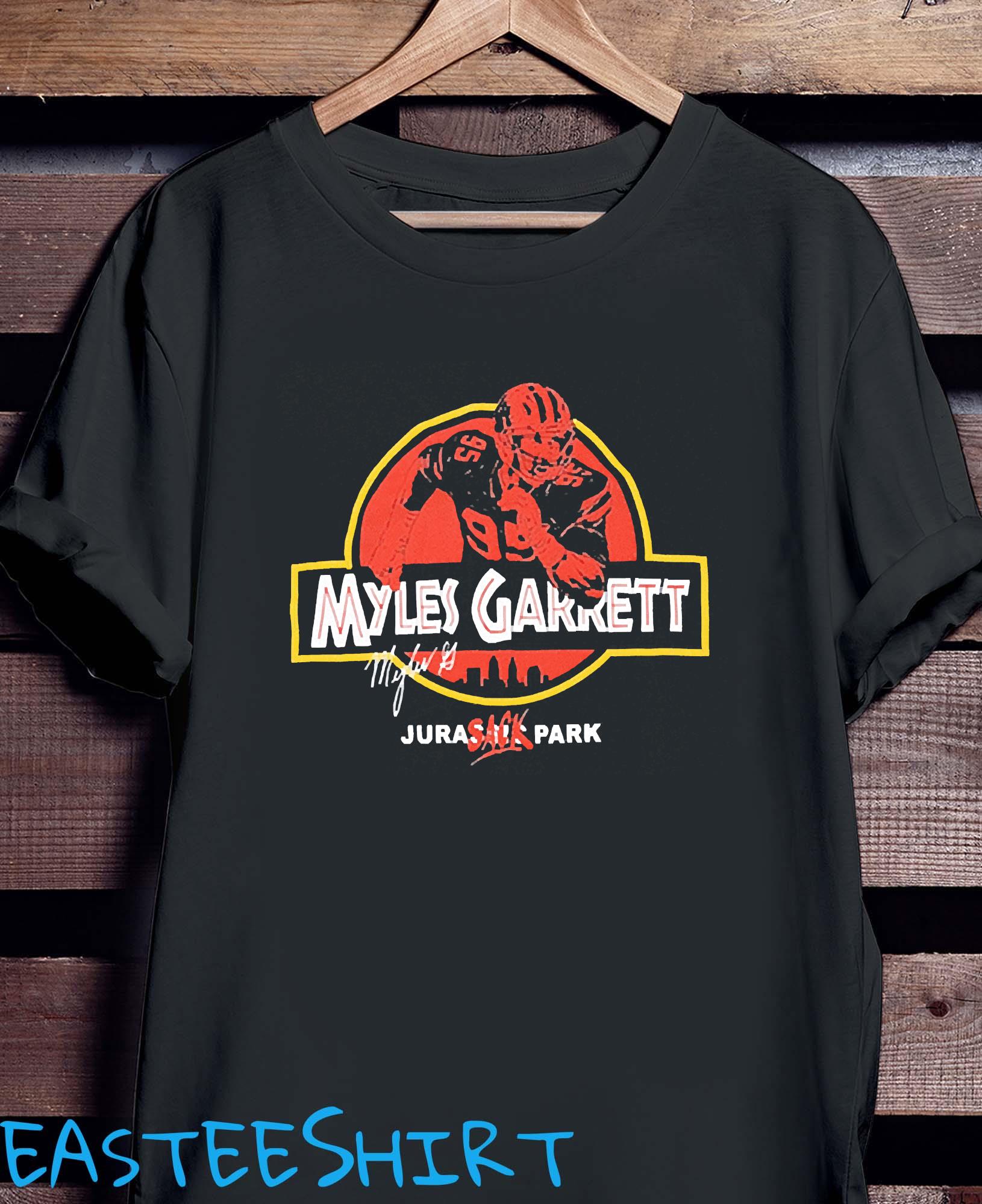 Myles Garrett Jurassic Park Sack Shirt, hoodie, tank top, sweater and long  sleeve t-shirt